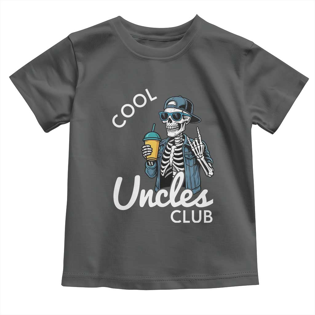 Cool Uncles Club Toddler T Shirt Funny Uncle Skeleton TS10 Dark Heather Print Your Wear