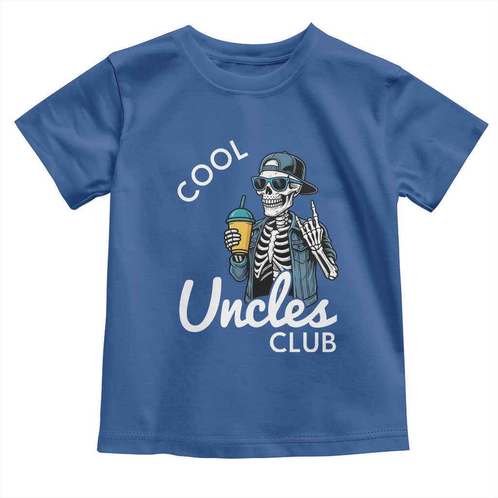 Cool Uncles Club Toddler T Shirt Funny Uncle Skeleton TS10 Royal Blue Print Your Wear