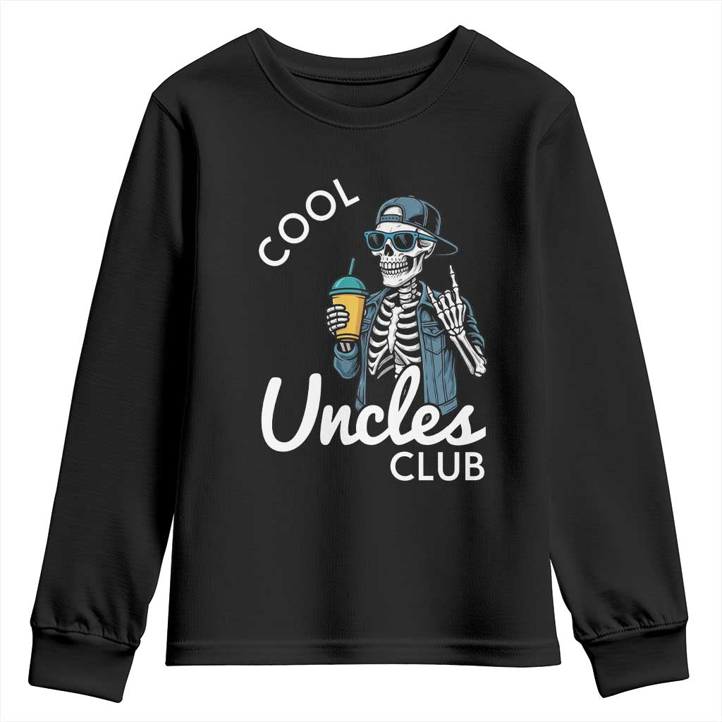 Cool Uncles Club Youth Sweatshirt Funny Uncle Skeleton