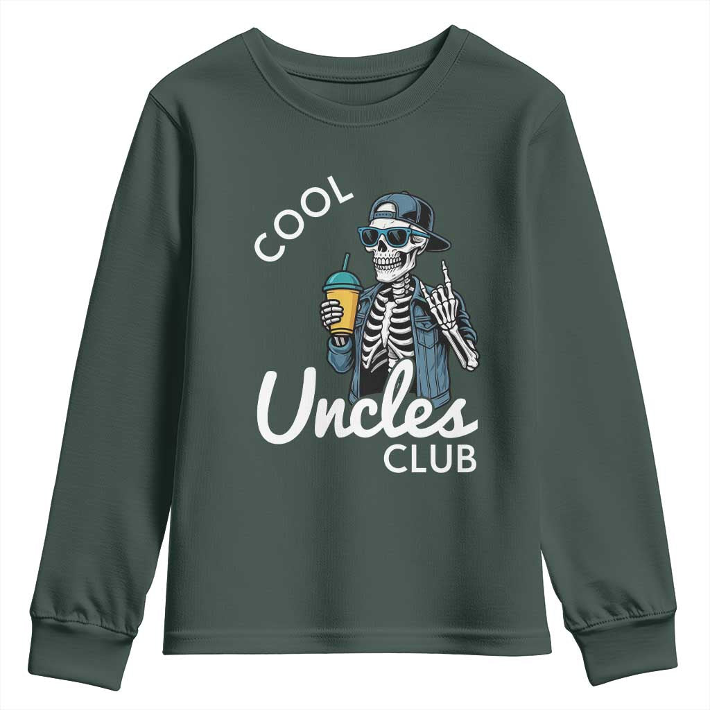 Cool Uncles Club Youth Sweatshirt Funny Uncle Skeleton