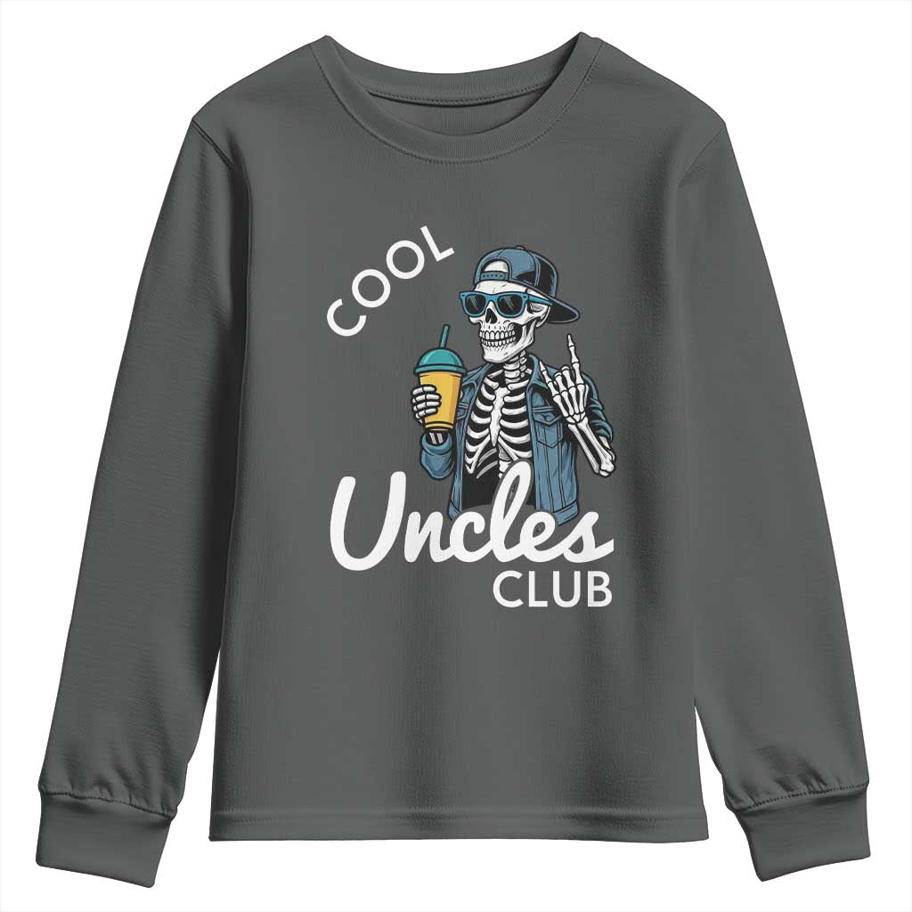 Cool Uncles Club Youth Sweatshirt Funny Uncle Skeleton