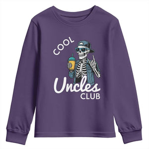 Cool Uncles Club Youth Sweatshirt Funny Uncle Skeleton