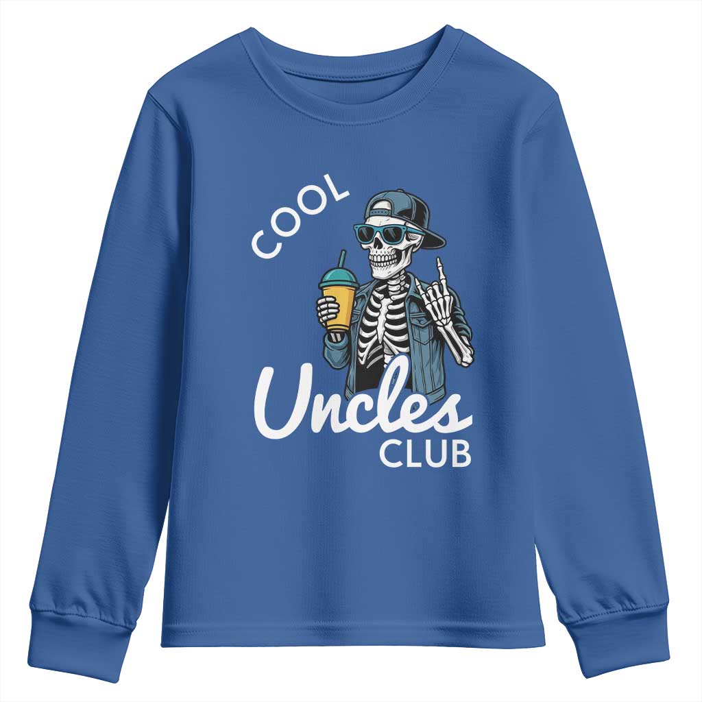 Cool Uncles Club Youth Sweatshirt Funny Uncle Skeleton