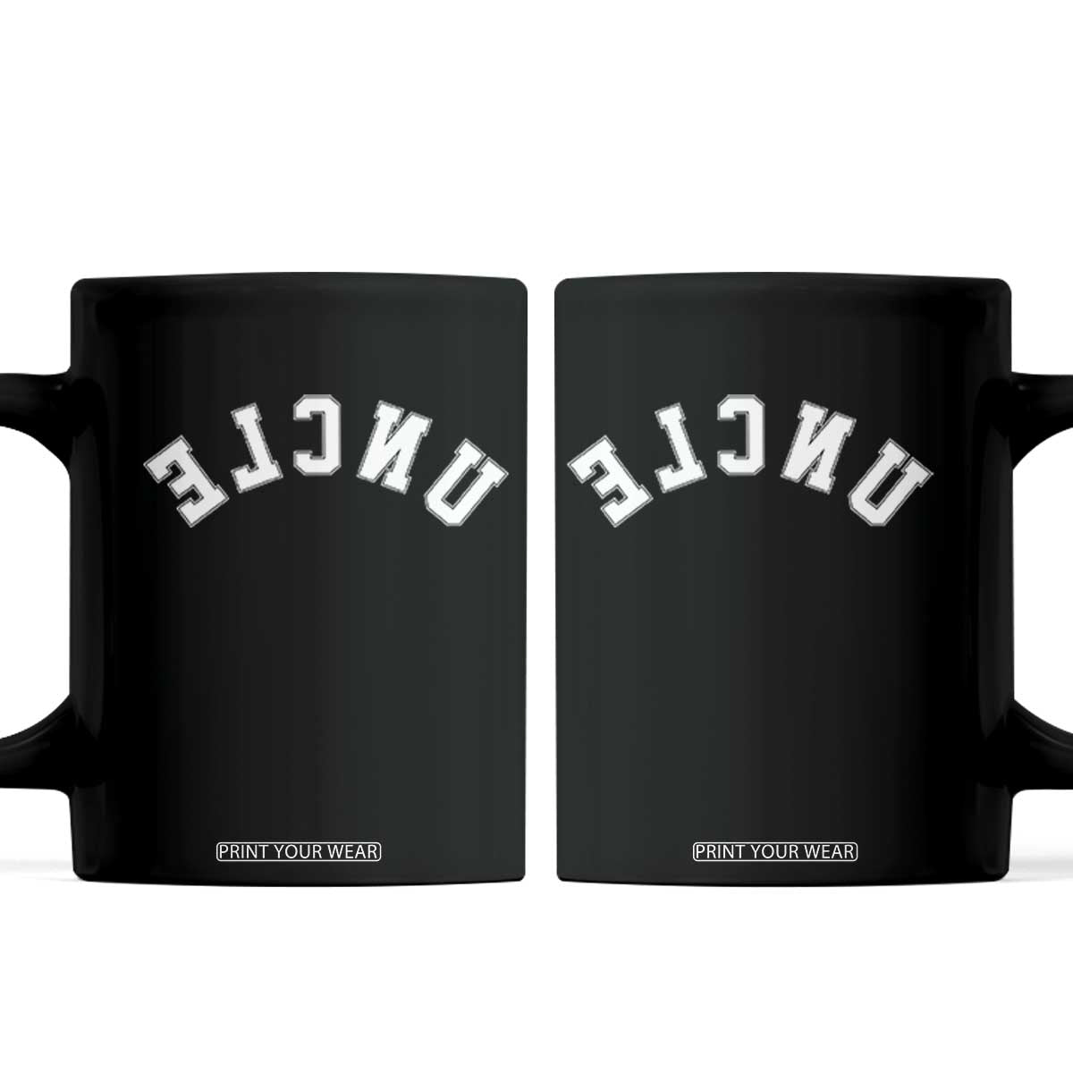 Uncles Coffee Mug Pregnancy Announcement Gifts For Uncle Retro Upside Down Text