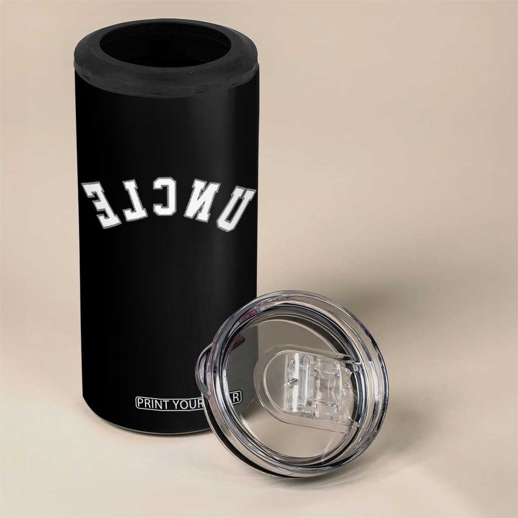 Uncles 4 in 1 Can Cooler Tumbler Pregnancy Announcement Gifts For Uncle Retro Upside Down Text TS10 Print Your Wear