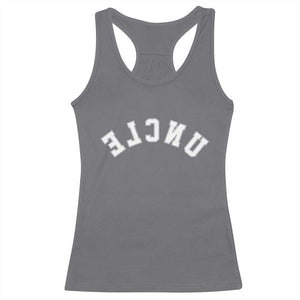 Uncles Racerback Tank Top Pregnancy Announcement Gifts For Uncle Retro Upside Down Text TS10 Charcoal Print Your Wear