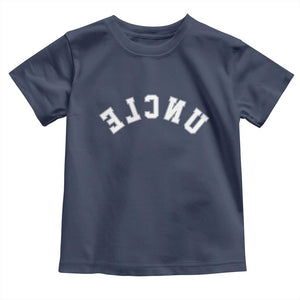 Uncles Toddler T Shirt Pregnancy Announcement Gifts For Uncle Retro Upside Down Text TS10 Navy Print Your Wear