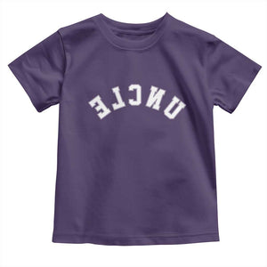Uncles Toddler T Shirt Pregnancy Announcement Gifts For Uncle Retro Upside Down Text TS10 Purple Print Your Wear