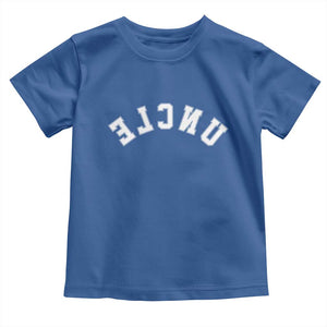 Uncles Toddler T Shirt Pregnancy Announcement Gifts For Uncle Retro Upside Down Text TS10 Royal Blue Print Your Wear