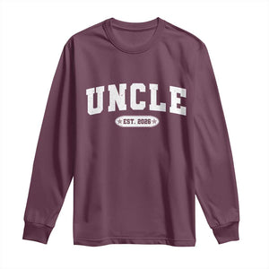 Promoted To Uncle Est 2026 Long Sleeve Shirt New Uncle Gift