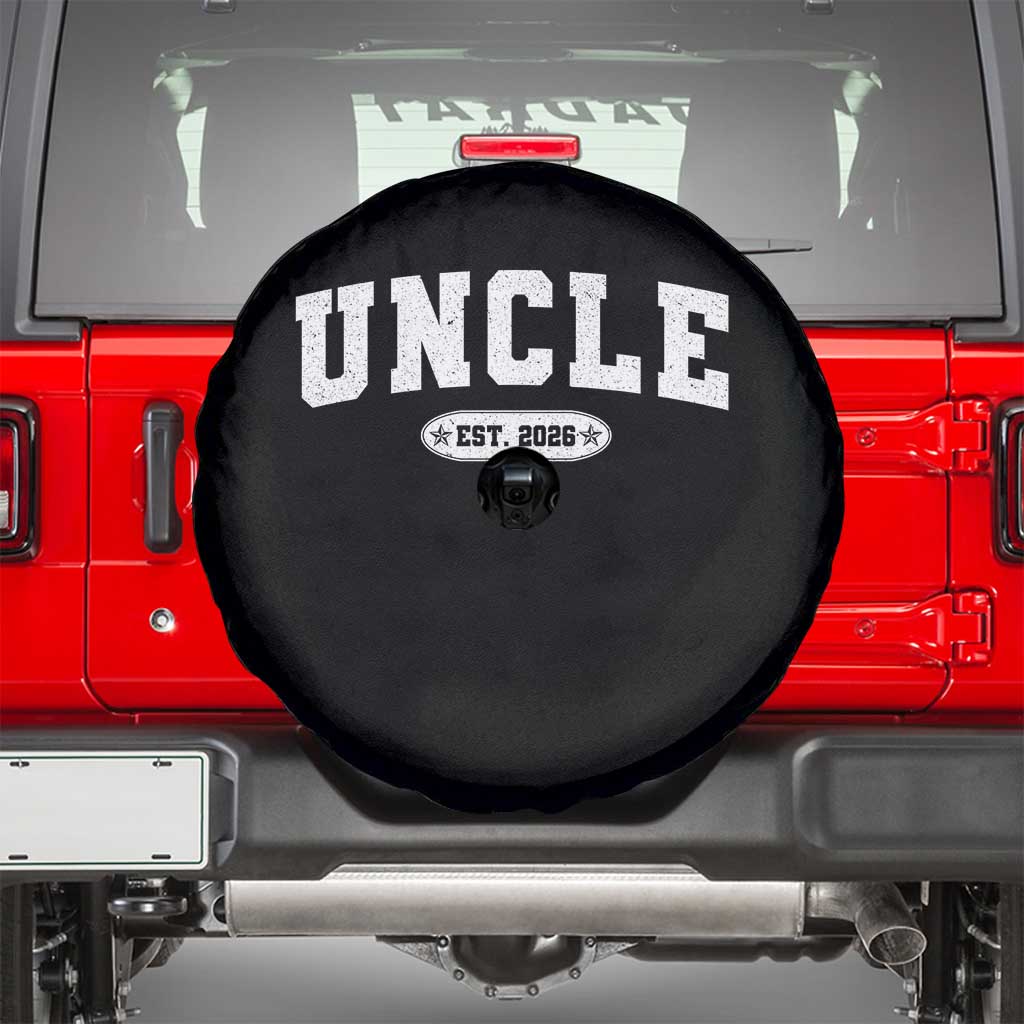 Promoted To Uncle Est 2026 Spare Tire Cover New Uncle Gift TS10 Black Print Your Wear