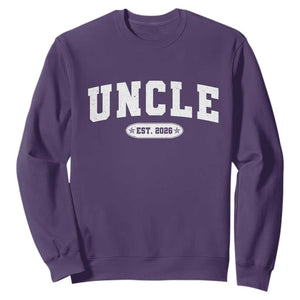 Promoted To Uncle Est 2026 Sweatshirt New Uncle Gift TS10 Purple Print Your Wear