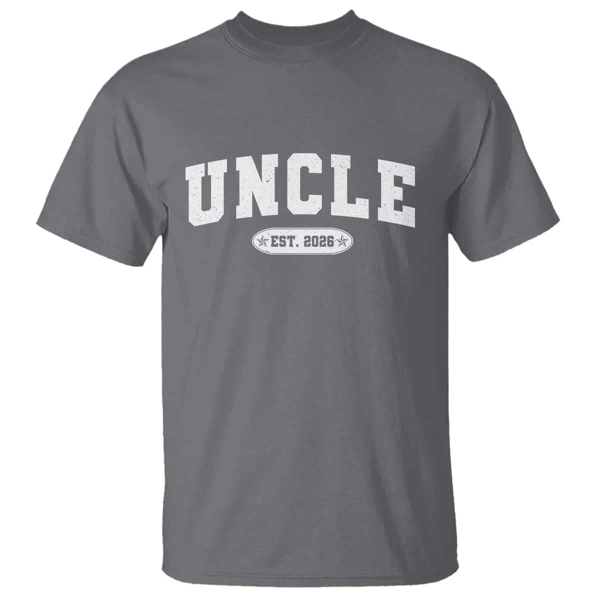 Promoted To Uncle Est 2026 T Shirt New Uncle Gift TS10 Charcoal Print Your Wear