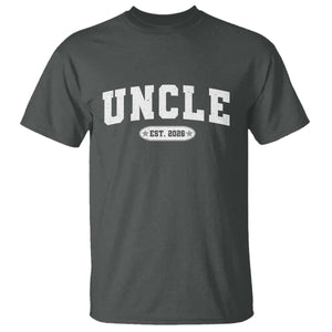 Promoted To Uncle Est 2026 T Shirt New Uncle Gift TS10 Dark Heather Print Your Wear