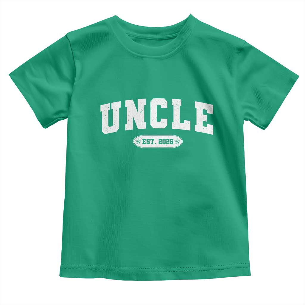 Promoted To Uncle Est 2026 Toddler T Shirt New Uncle Gift TS10 Irish Green Print Your Wear