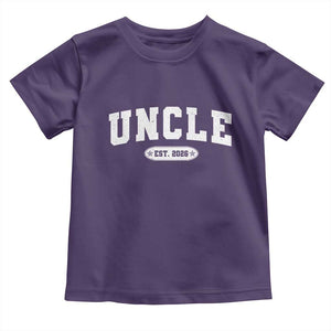 Promoted To Uncle Est 2026 Toddler T Shirt New Uncle Gift TS10 Purple Print Your Wear