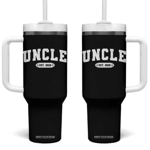 Promoted To Uncle Est 2026 Tumbler With Handle New Uncle Gift