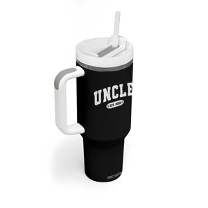 Promoted To Uncle Est 2026 Tumbler With Handle New Uncle Gift