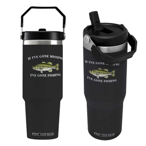 Funny Bass Fishing Flip Straw Tumbler Largemouth Bass Anglers Outdoor Lovers