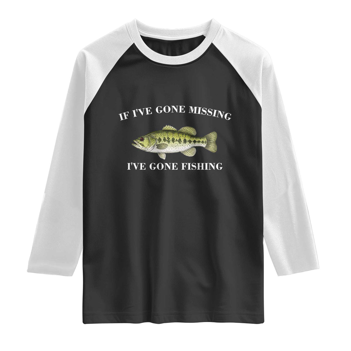 Funny Bass Fishing Raglan Shirt Largemouth Bass Anglers Outdoor Lovers