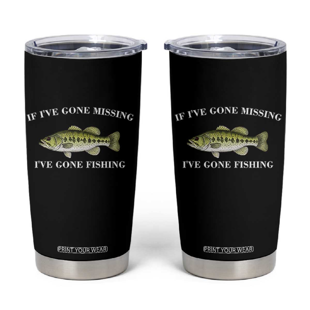 Funny Bass Fishing Tumbler Cup Largemouth Bass Anglers Outdoor Lovers