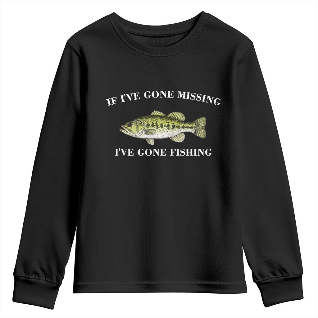 Funny Bass Fishing Youth Sweatshirt Largemouth Bass Anglers Outdoor Lovers TS10 Black Print Your Wear