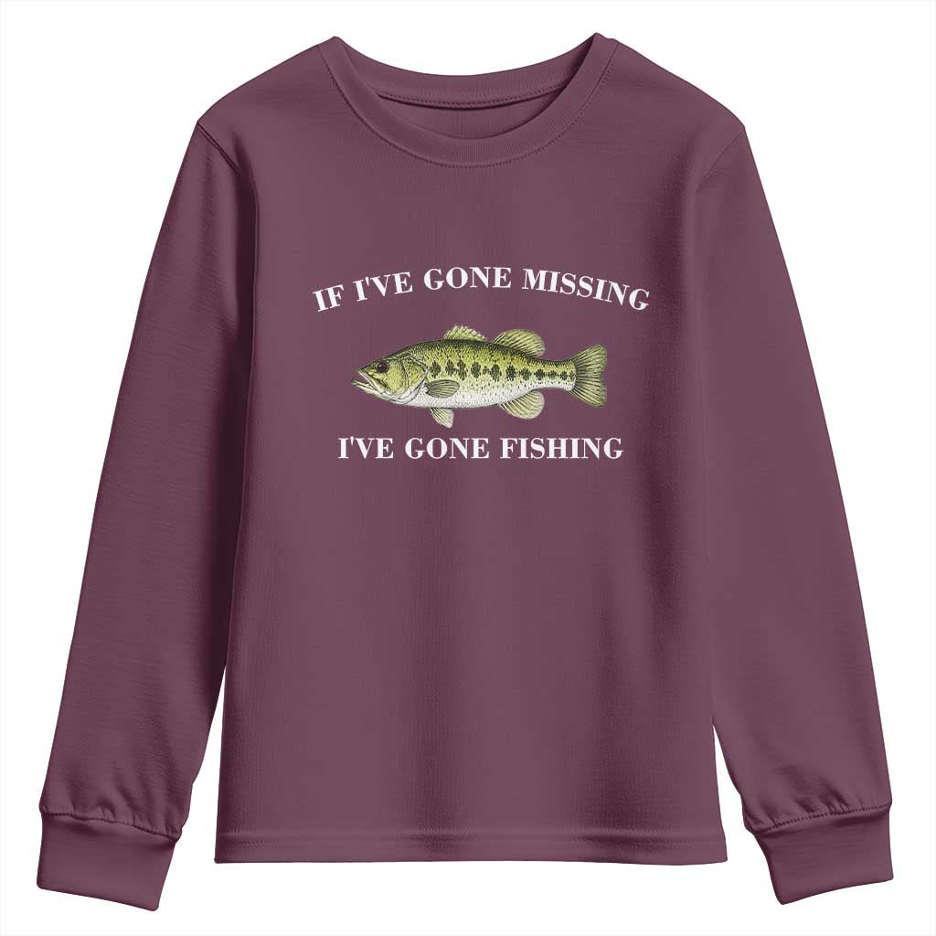 Funny Bass Fishing Youth Sweatshirt Largemouth Bass Anglers Outdoor Lovers