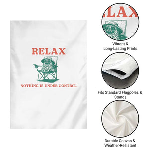 Chill Pug Garden Flag Vintage Dog Lovers Relax Nothing Is Under Control Summer Chilling Vibes