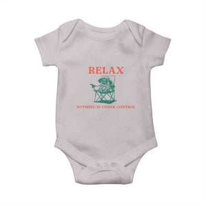 Chill Pug Baby Onesie Vintage Dog Lovers Relax Nothing Is Under Control Summer Chilling Vibes