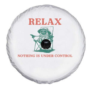 Chill Pug Spare Tire Cover Vintage Dog Lovers Relax Nothing Is Under Control Summer Chilling Vibes