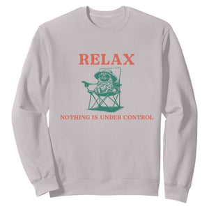 Chill Pug Sweatshirt Vintage Dog Lovers Relax Nothing Is Under Control Summer Chilling Vibes