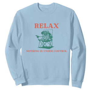 Chill Pug Sweatshirt Vintage Dog Lovers Relax Nothing Is Under Control Summer Chilling Vibes