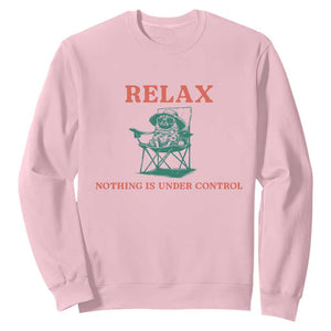 Chill Pug Sweatshirt Vintage Dog Lovers Relax Nothing Is Under Control Summer Chilling Vibes