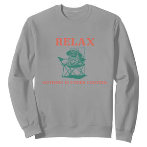 Chill Pug Sweatshirt Vintage Dog Lovers Relax Nothing Is Under Control Summer Chilling Vibes