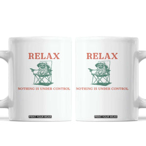 Chill Pug Coffee Mug Vintage Dog Lovers Relax Nothing Is Under Control Summer Chilling Vibes