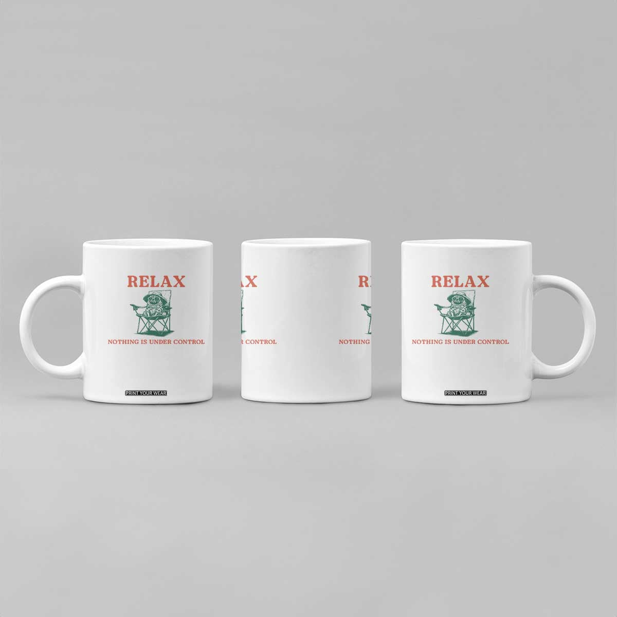 Chill Pug Coffee Mug Vintage Dog Lovers Relax Nothing Is Under Control Summer Chilling Vibes