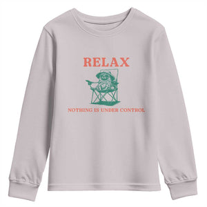 Chill Pug Youth Sweatshirt Vintage Dog Lovers Relax Nothing Is Under Control Summer Chilling Vibes