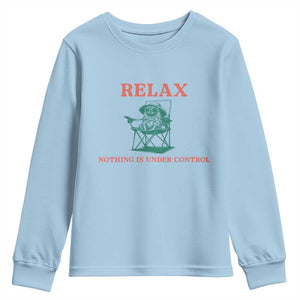 Chill Pug Youth Sweatshirt Vintage Dog Lovers Relax Nothing Is Under Control Summer Chilling Vibes