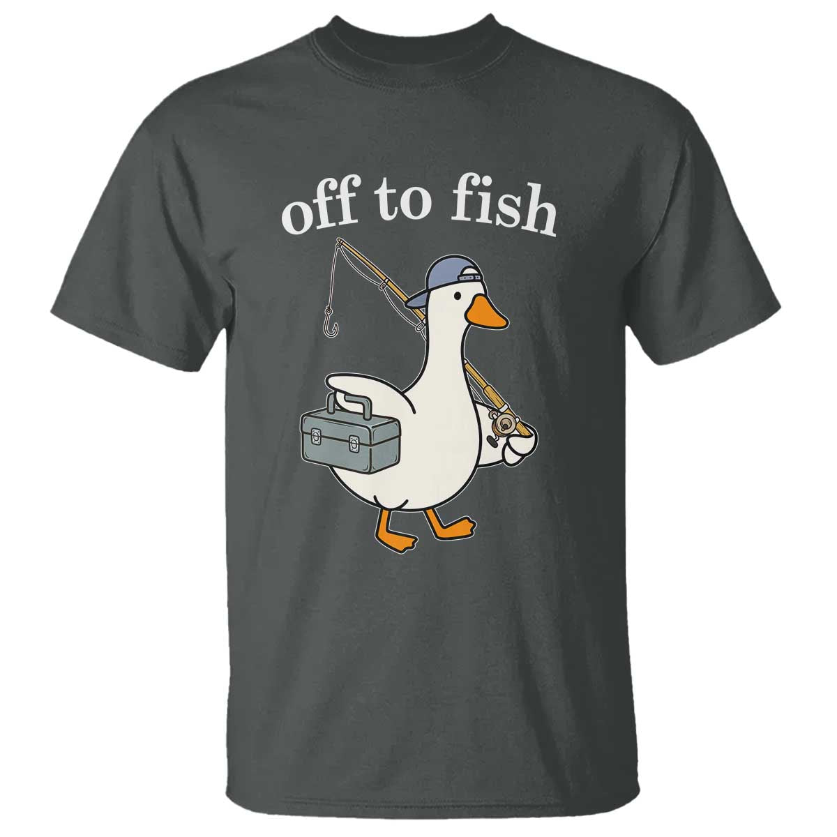 Funny Goose Fishing T Shirt Off to Fish Cute Waterfowl Angler Gift for Fishing Lovers