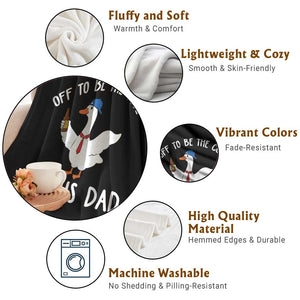 Funny Stepdad Silly Goose Throw Blanket Off To Be The Cool Bonus Dad