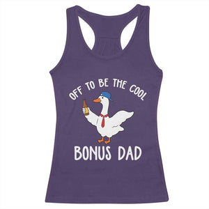 Funny Stepdad Silly Goose Racerback Tank Top Off To Be The Cool Bonus Dad TS10 Purple Print Your Wear