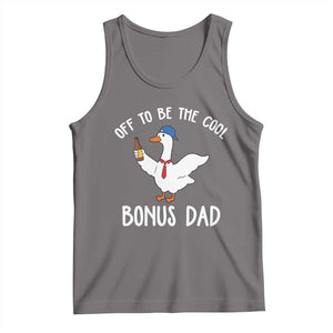 Funny Stepdad Silly Goose Tank Top Off To Be The Cool Bonus Dad TS10 Deep Heather Print Your Wear