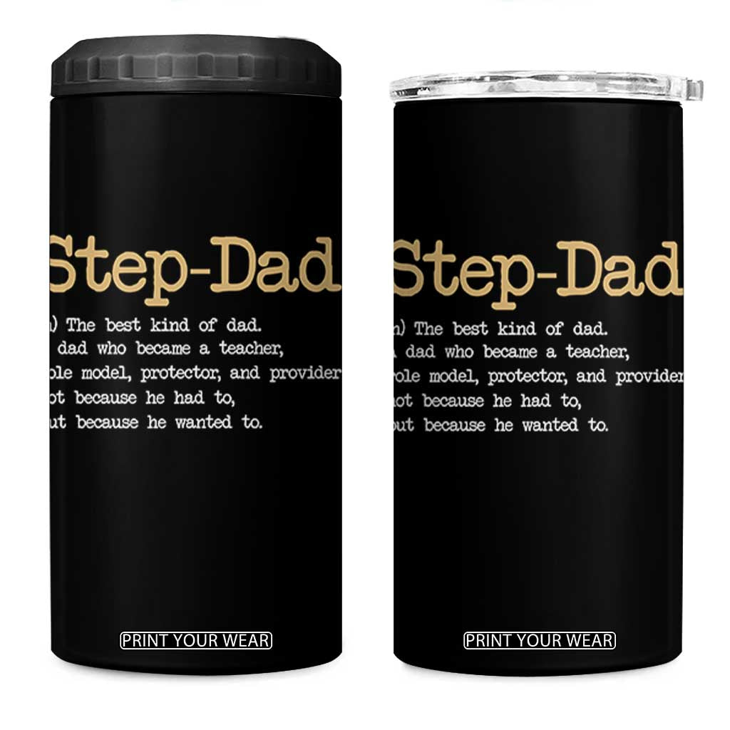 Stepdad Gifts 4 in 1 Can Cooler Tumbler Step Dad Definition Bonus Dad Fathers Day