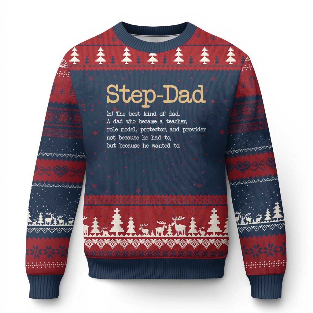 Stepdad Gifts Ugly Christmas Sweater Step Dad Definition Bonus Dad Fathers Day