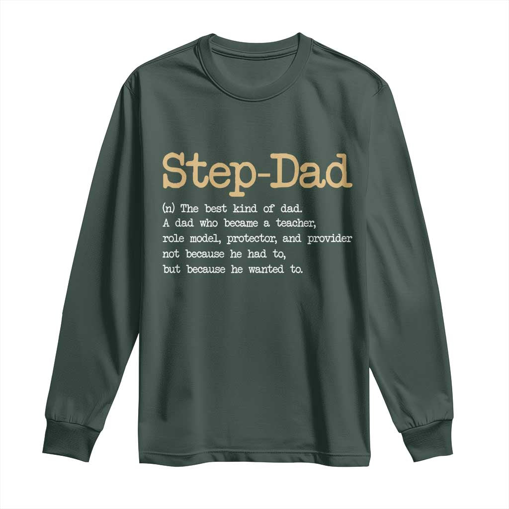 Stepdad Gifts Long Sleeve Shirt Step Dad Definition Bonus Dad Fathers Day