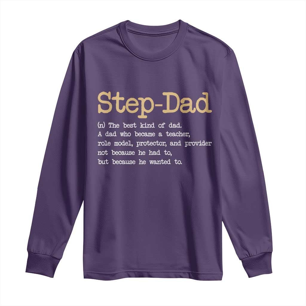 Stepdad Gifts Long Sleeve Shirt Step Dad Definition Bonus Dad Fathers Day