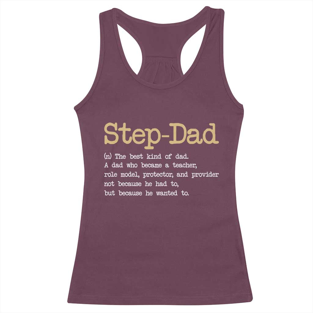 Stepdad Gifts Racerback Tank Top Step Dad Definition Bonus Dad Fathers Day