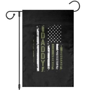 Daddy Husband Protector Hero Garden Flag Fathers Day Vintage American Flag