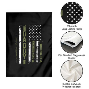 Daddy Husband Protector Hero Garden Flag Fathers Day Vintage American Flag