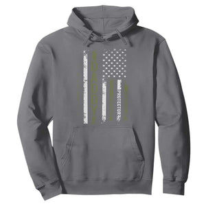 Daddy Husband Protector Hero Hoodie Fathers Day Vintage American Flag